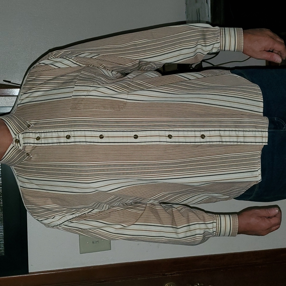 ALEXANDER MARTIN Men's Button-down Long-Sleeve Striped Casual Shirt-VGUC-Sz M